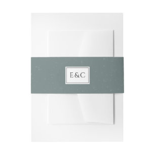 Weihnachtsfreude Elegant Winter Wedding Monogram Einladungsbanderole