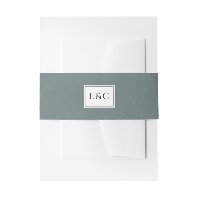 Weihnachtsfreude | Elegant Winter Wedding Monogram Einladungsbanderole (Vorderseite Beispiel)