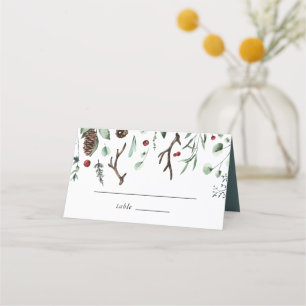 Weihnachtsfreude Elegante Winterhochzeit mit Was Platzkarte