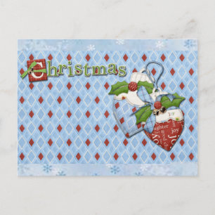 Weihnachtsfreude Feiertagspostkarte