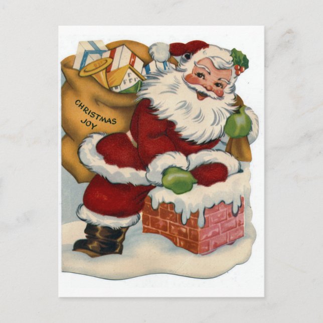 Weihnachtsfreude Feiertagspostkarte (Vorderseite)