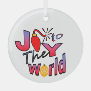 Weihnachtsfreude für die Welt Ornament Aus Glas
