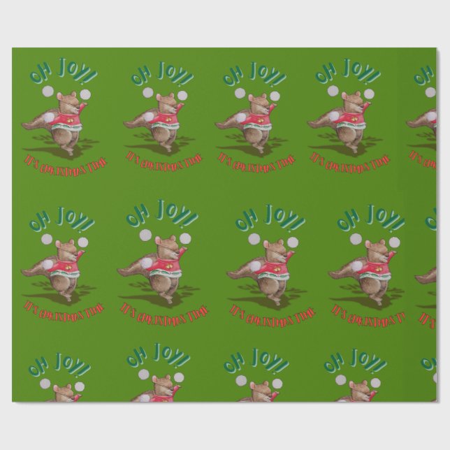 Weihnachtsfreude Geschenkpapier (Flach)