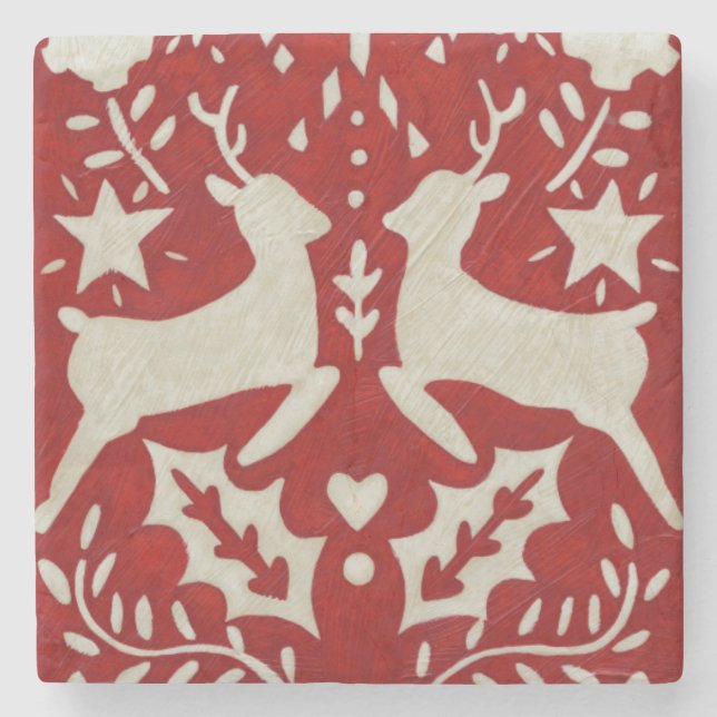 Weihnachtsfreude I Steinuntersetzer (Vorderseite)