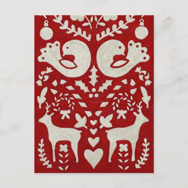 Weihnachtsfreude II Feiertagspostkarte (Vorderseite)