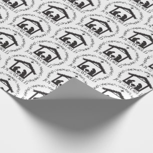 Weihnachtsfreude in der Welt Christi Geburt Geschenkpapier