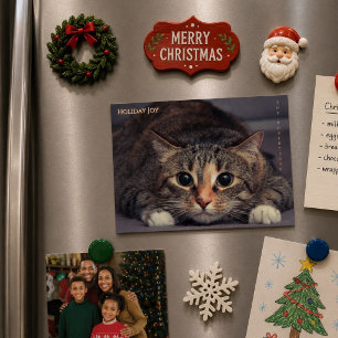 Weihnachtsfreude Lustige Magnetische Pet-Foto-Weih Magnetkarte