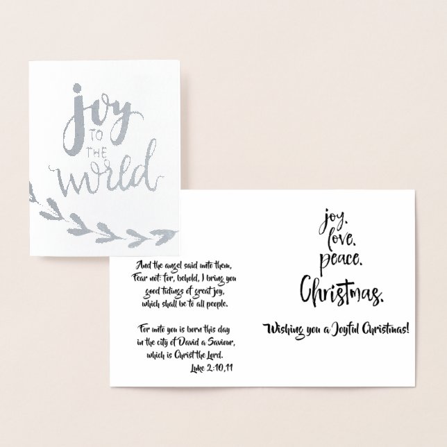 Weihnachtsfreude mit Bibelversen Folienkarte (Anzeige)