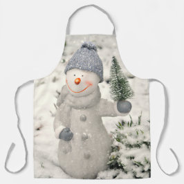 Weihnachtsfreude mit Smiling Snowman Schürze
