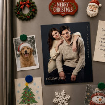 Weihnachtsfreude Moderne Elegante Magnetische Foto