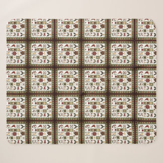 Weihnachtsfreude-Quilt-Typ-Design Sherpadecke