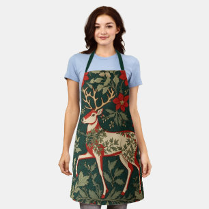 Weihnachtsfreude Rentier William Morris Inspiriert Schürze