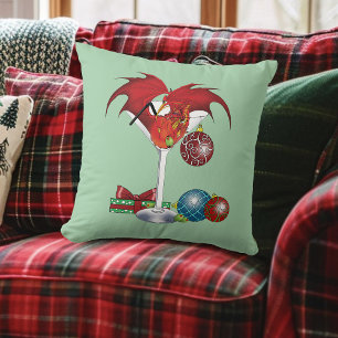 Weihnachtsfreude Roter Drachen-Cocktail Jubel Kissen