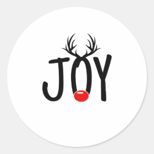Weihnachtsfreude Runder Aufkleber