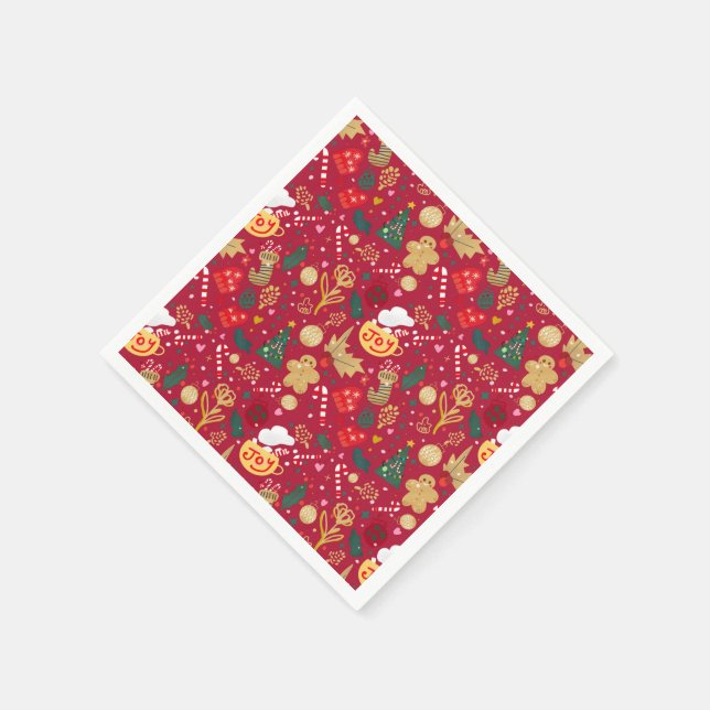 Weihnachtsfreude Serviette (Ecke)