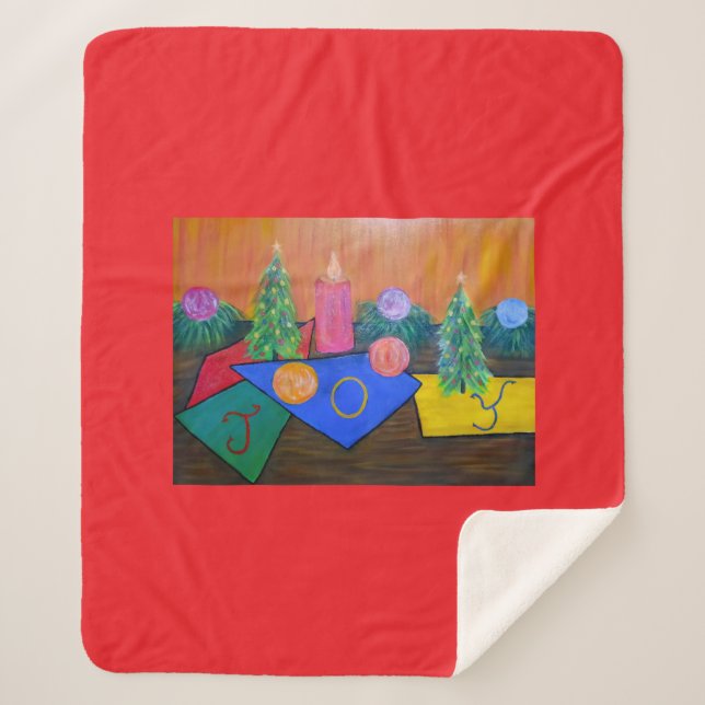 Weihnachtsfreude Sherpadecke (Vorderseite)