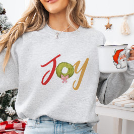 Weihnachtsfreude Spaß Whimsical Niedlicher Kranz Sweatshirt