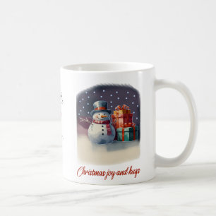 Weihnachtsfreude und Hugs personalisieren Tasse