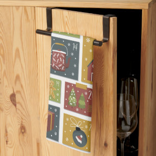 Weihnachtsfreude Weihnachtshygge Adventskalender Geschirrtuch