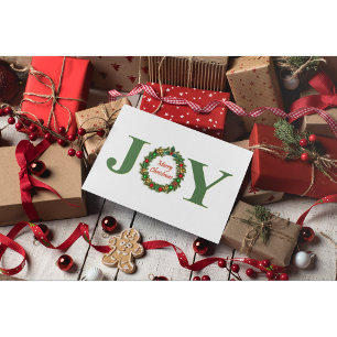 Weihnachtsfreude Weihnachtskranz Feiertagspostkarte