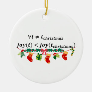 Weihnachtsfreuden sind immer größer, mathematische keramik ornament