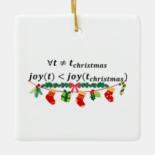 Weihnachtsfreuden sind immer größer, mathematische keramikornament