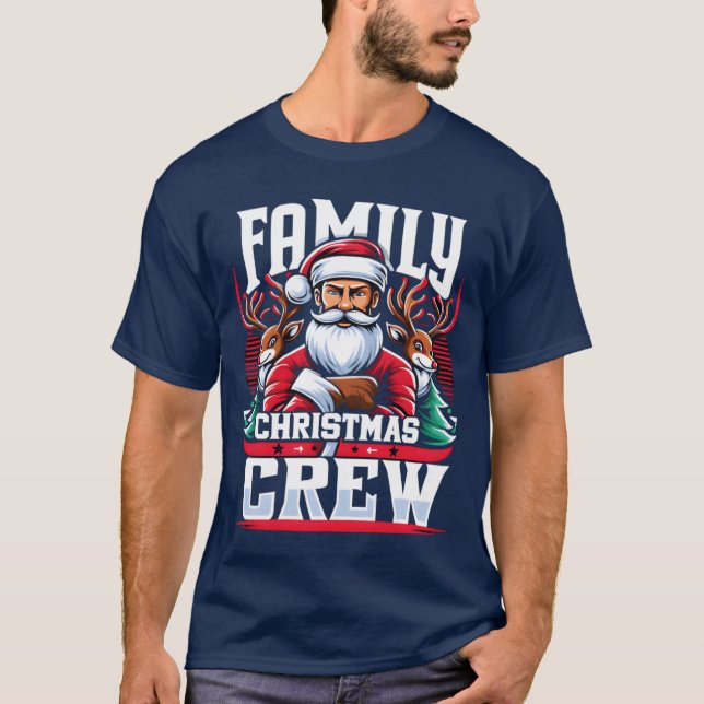Weihnachtsfreunde in der Crew T-Shirt (Vorderseite)