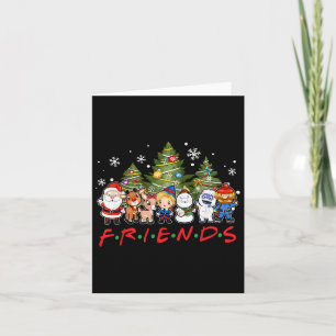 Weihnachtsfreunde Reindeer Snowman Familie Xm Karte