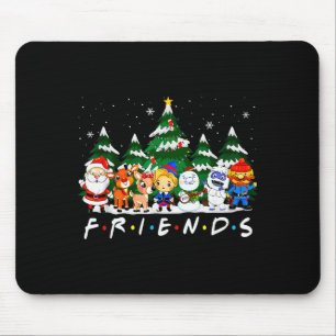 Weihnachtsfreunde Santa Rudolph Schneemann Xmas Fa Mousepad