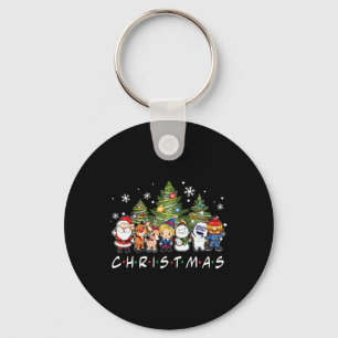 Weihnachtsfreunde Santa Rudolph Snowman Familie Xm Schlüsselanhänger