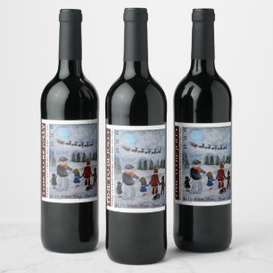Weihnachtsfreunde Weihnachtswein Etikett