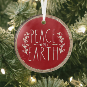 Weihnachtsfrieden auf Erden Ornament Aus Glas