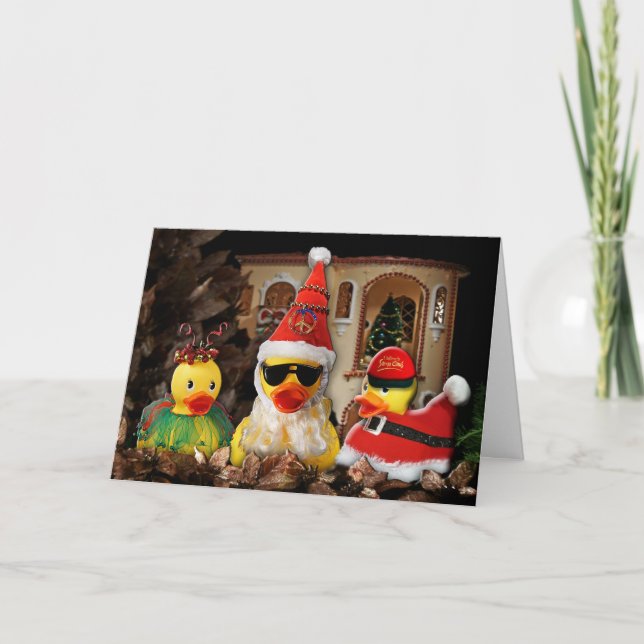 Weihnachtsfriedensfamilie Feiertagskarte (Vorderseite)
