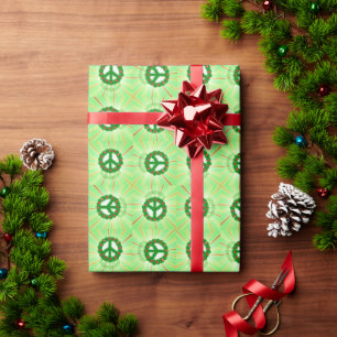 Weihnachtsfriedensherz-Kranz Geschenkpapier