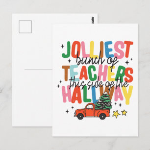 Weihnachtsfroher Lehrer Postkarte