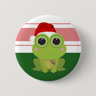 Weihnachtsfrosch Button