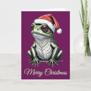 Weihnachtsfrosch Cottagecore Vintage viktorianisch Feiertagskarte