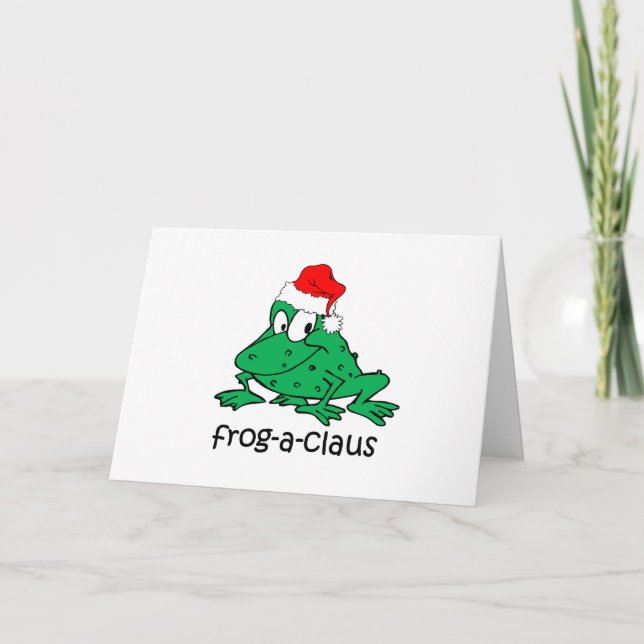 Weihnachtsfrosch Feiertagskarte (Vorderseite)
