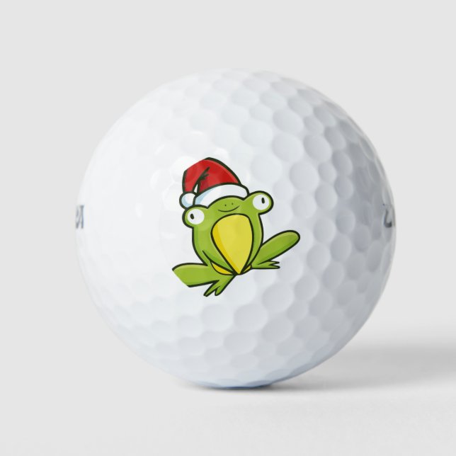 Weihnachtsfrosch Golfball (Vorderseite)