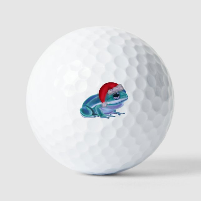 Weihnachtsfrosch Golfball (Vorderseite)