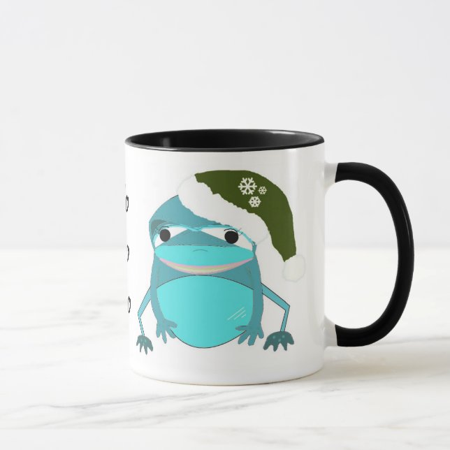 Weihnachtsfrosch mit Sprichwort Tasse (Rechts)