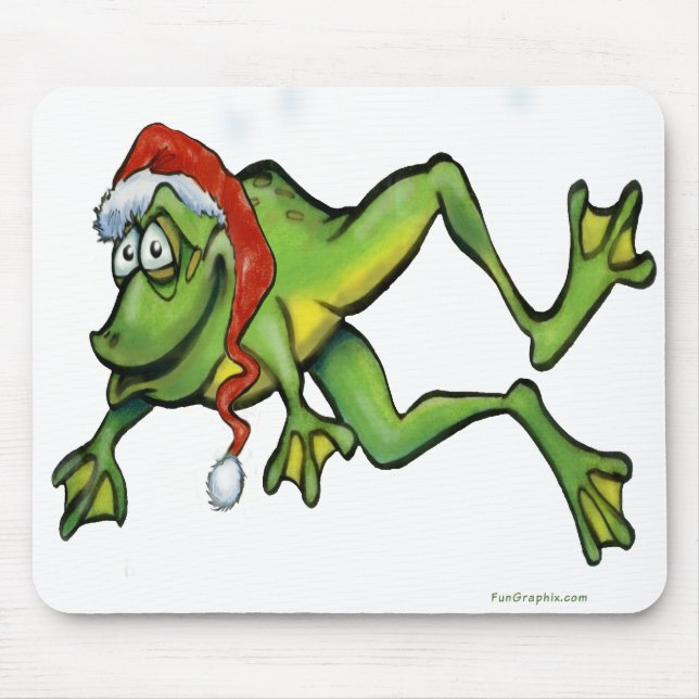 Weihnachtsfrosch Mousepad (Vorne)