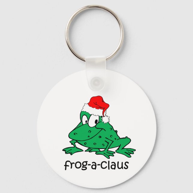 Weihnachtsfrosch Schlüsselanhänger (Vorderseite)
