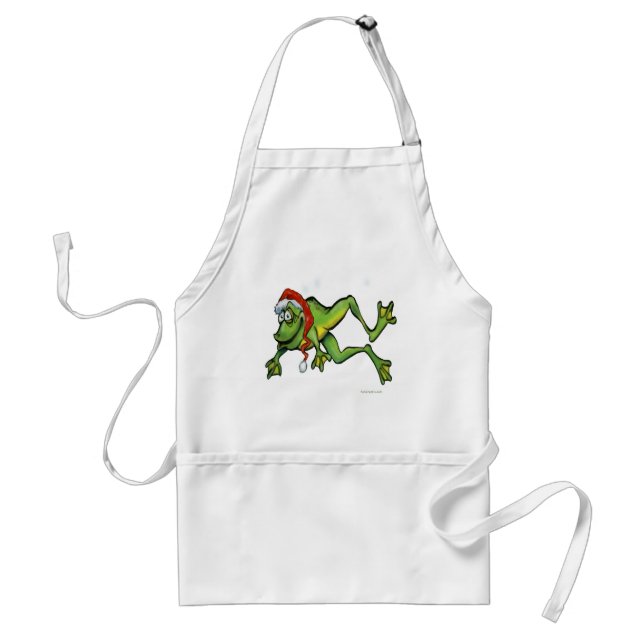 Weihnachtsfrosch Schürze (Vorne)