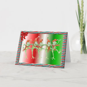 Weihnachtsfrösche Feiertagskarte