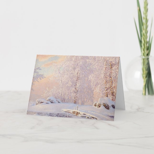 Weihnachtsfrost Feiertagskarte (Vorderseite)