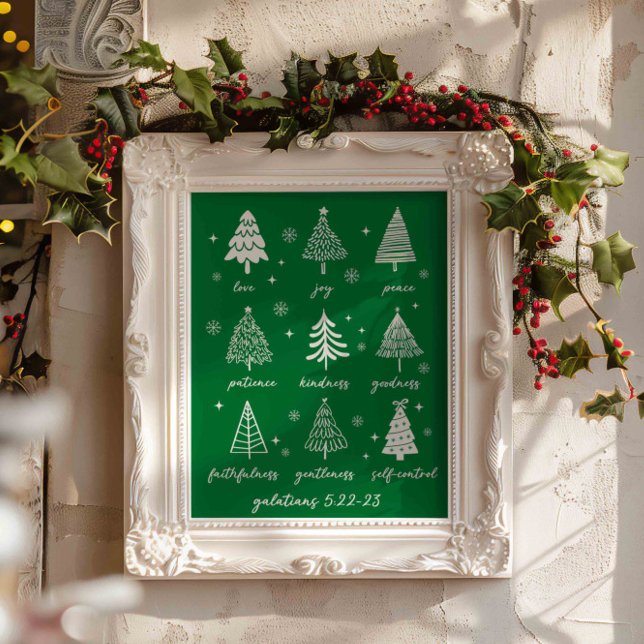 Weihnachtsfrüchte Der Geist Galatians Bible Verse Poster (Von Creator hochgeladen)