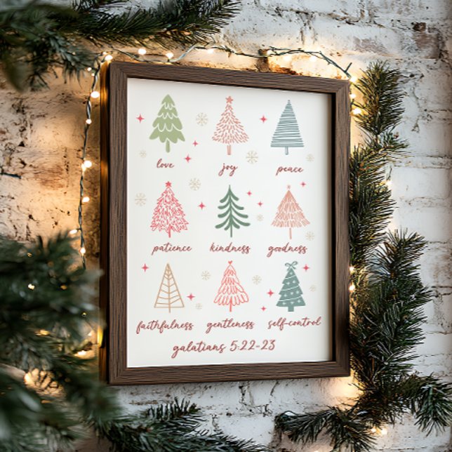 Weihnachtsfrüchte Der Geist Galatians Bible Verse Poster (Von Creator hochgeladen)