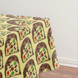Weihnachtsfruchtkuchen Fruitcake Slice Holiday Foo Tischdecke