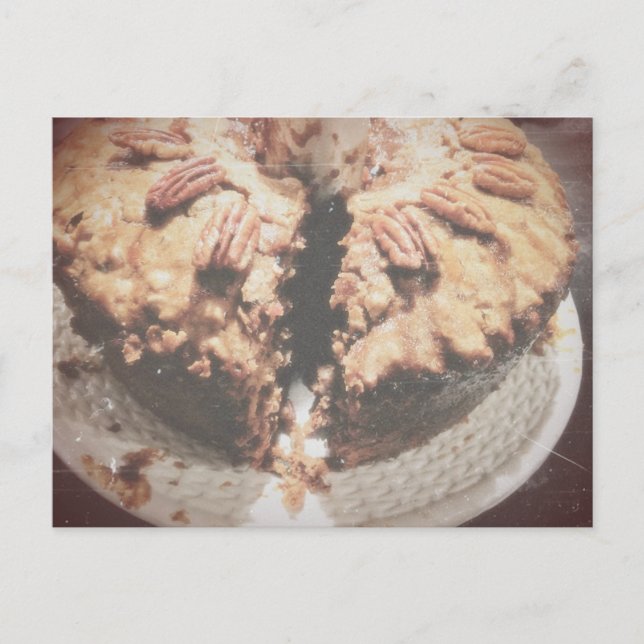 Weihnachtsfruchtkuchen Postkarte (Vorderseite)